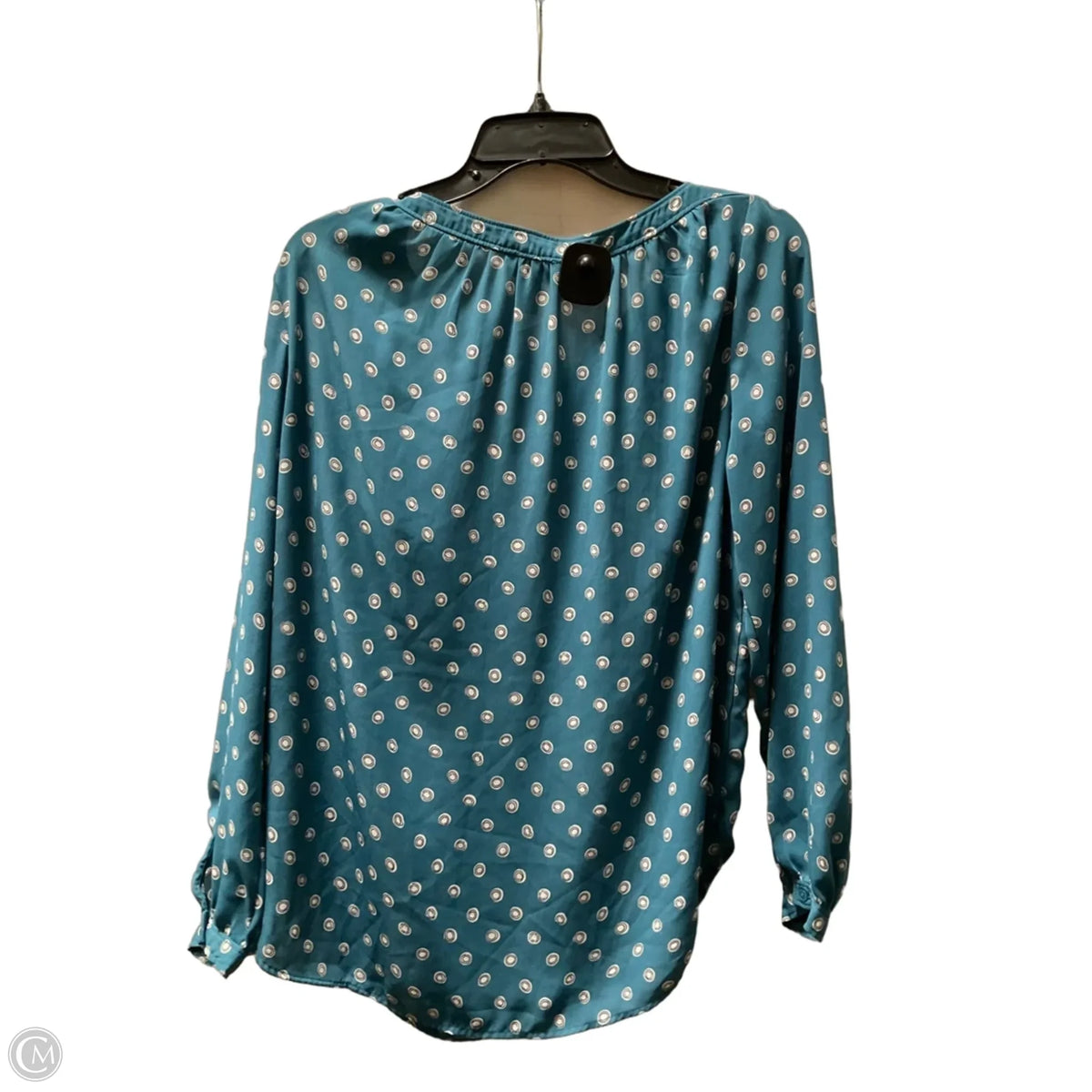 Top Long Sleeve By Loft In Teal, Size: M