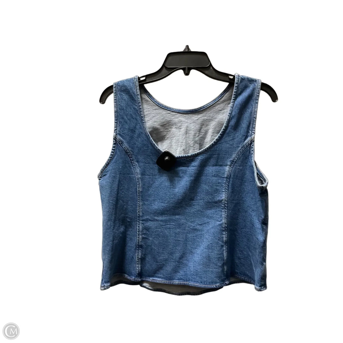 Top Sleeveless By American Eagle In Blue Denim, Size: L