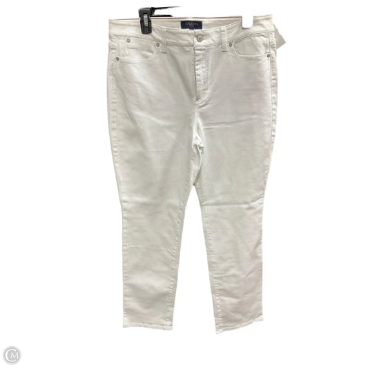 Jeans Straight By Talbots In White, Size: 14p