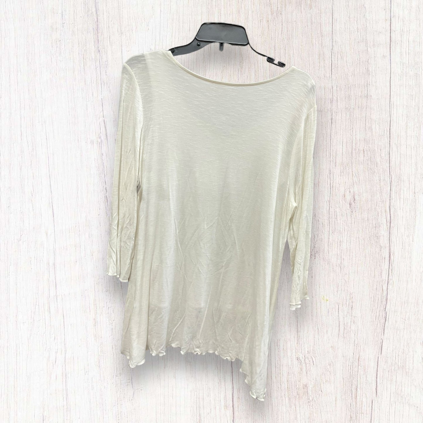 Top Long Sleeve By Miraclesuit In White, Size: L