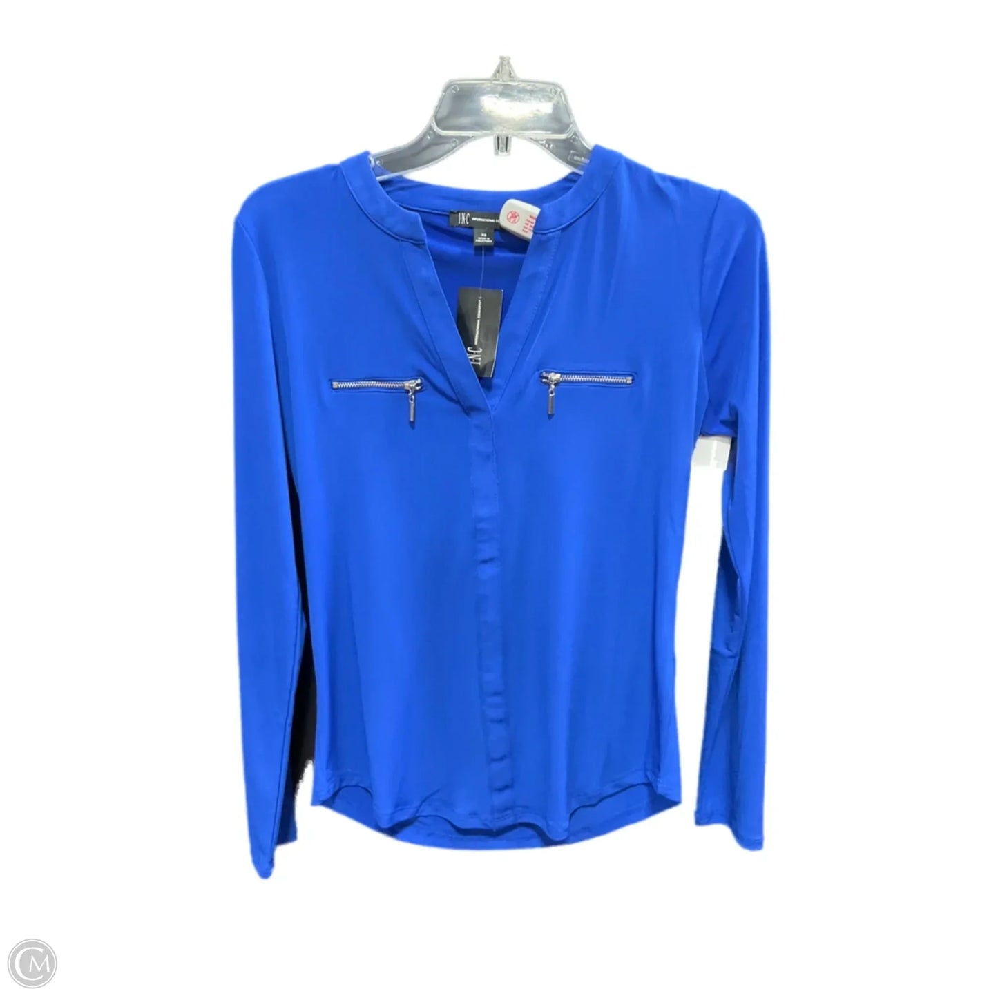 Top Long Sleeve By Inc In Blue, Size: Xs