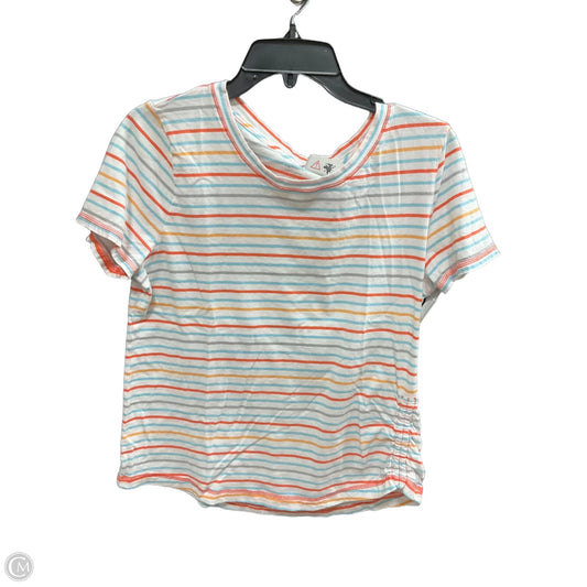 Top Short Sleeve By Talbots In Blue & Orange, Size: L