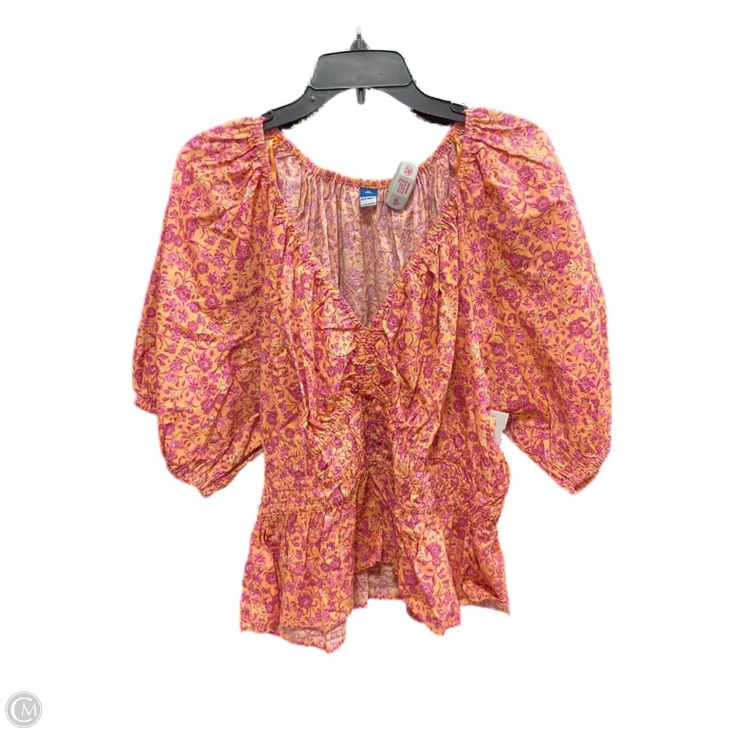 Top Short Sleeve By Old Navy In Floral Print, Size: Xl