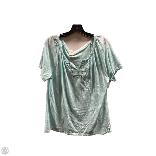 Top Short Sleeve By Talbots In Blue, Size: Lp
