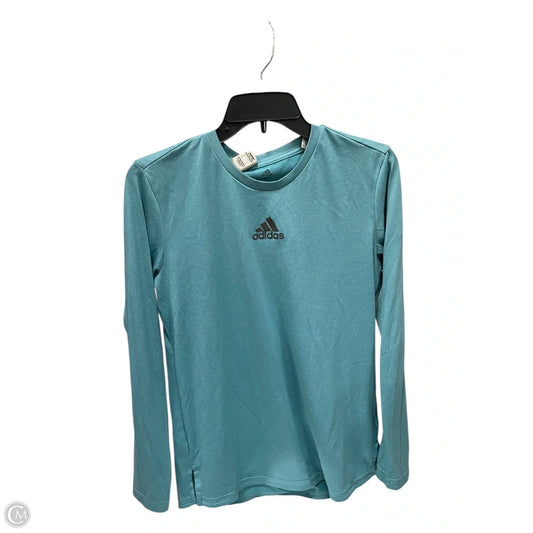Athletic Top Long Sleeve Crewneck By Adidas In Blue, Size: M