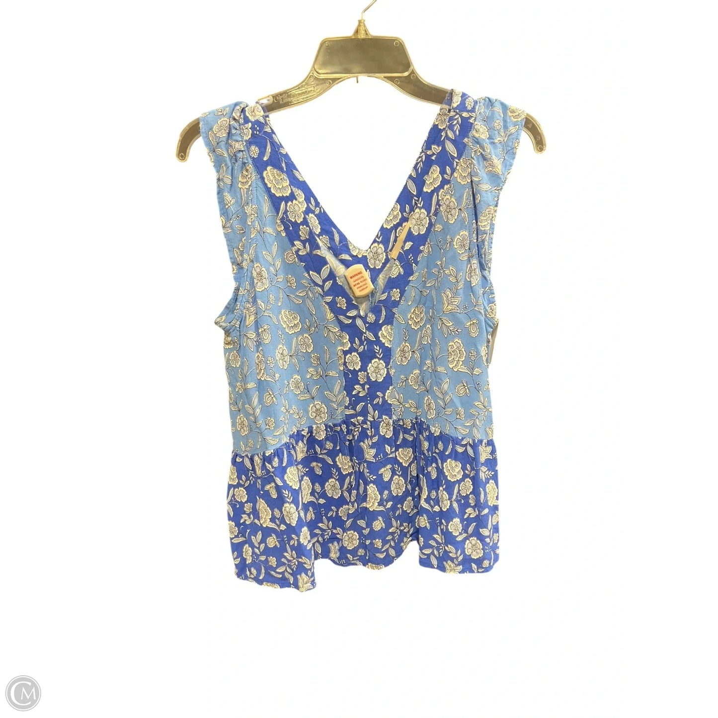 Top Sleeveless By Loft In Blue, Size: M