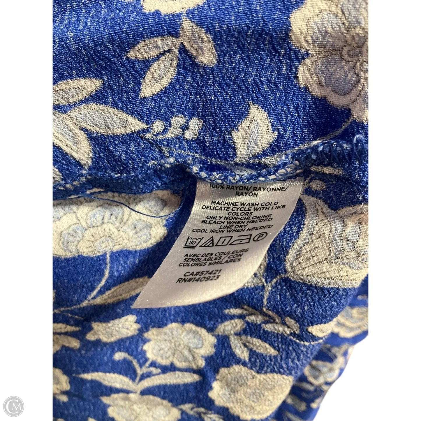 Top Sleeveless By Loft In Blue, Size: M