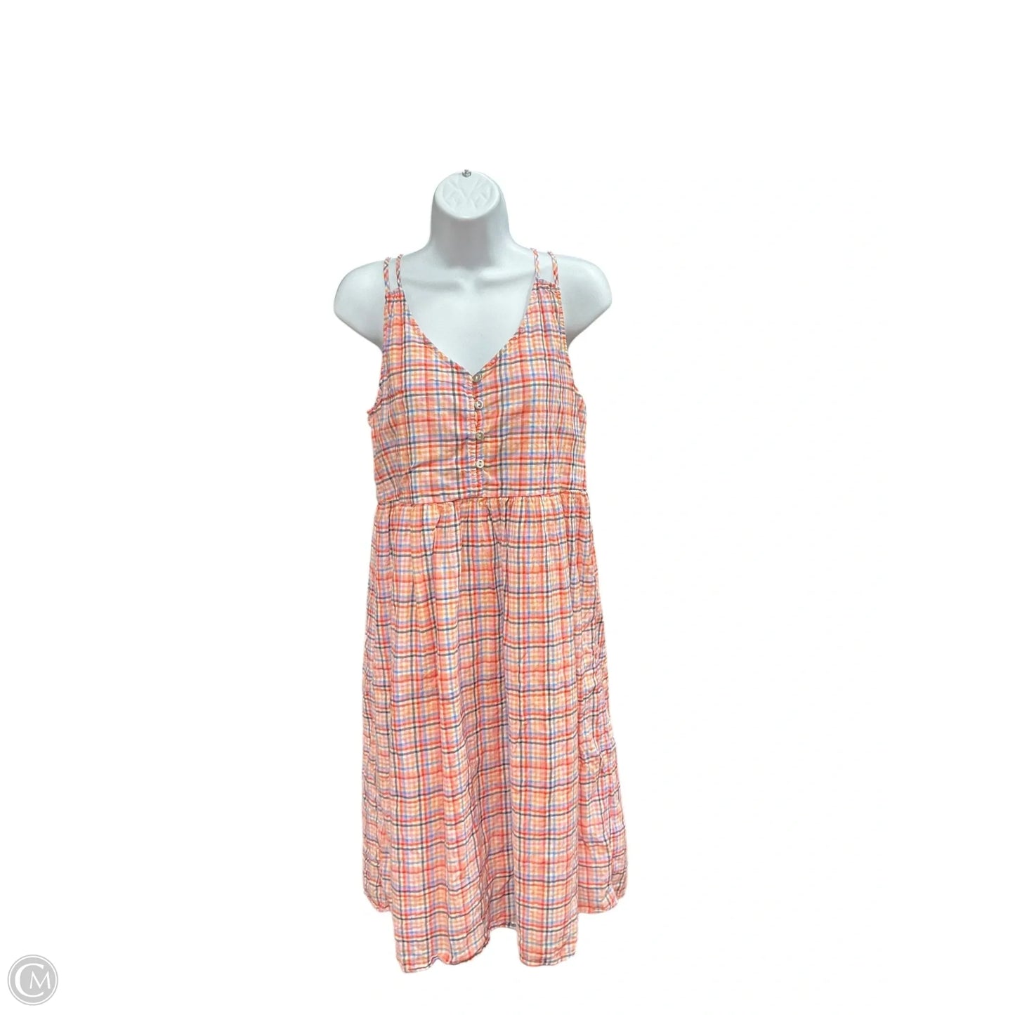 Dress Casual Midi By Loft In Striped Pattern, Size: 0