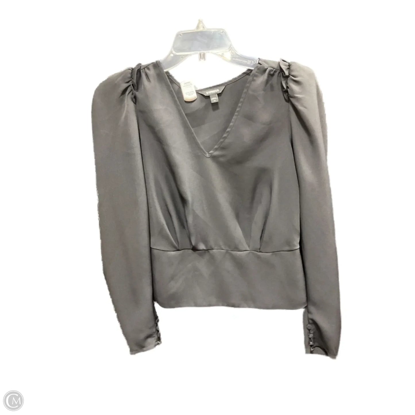 Top Long Sleeve By Express In Black, Size: Xs