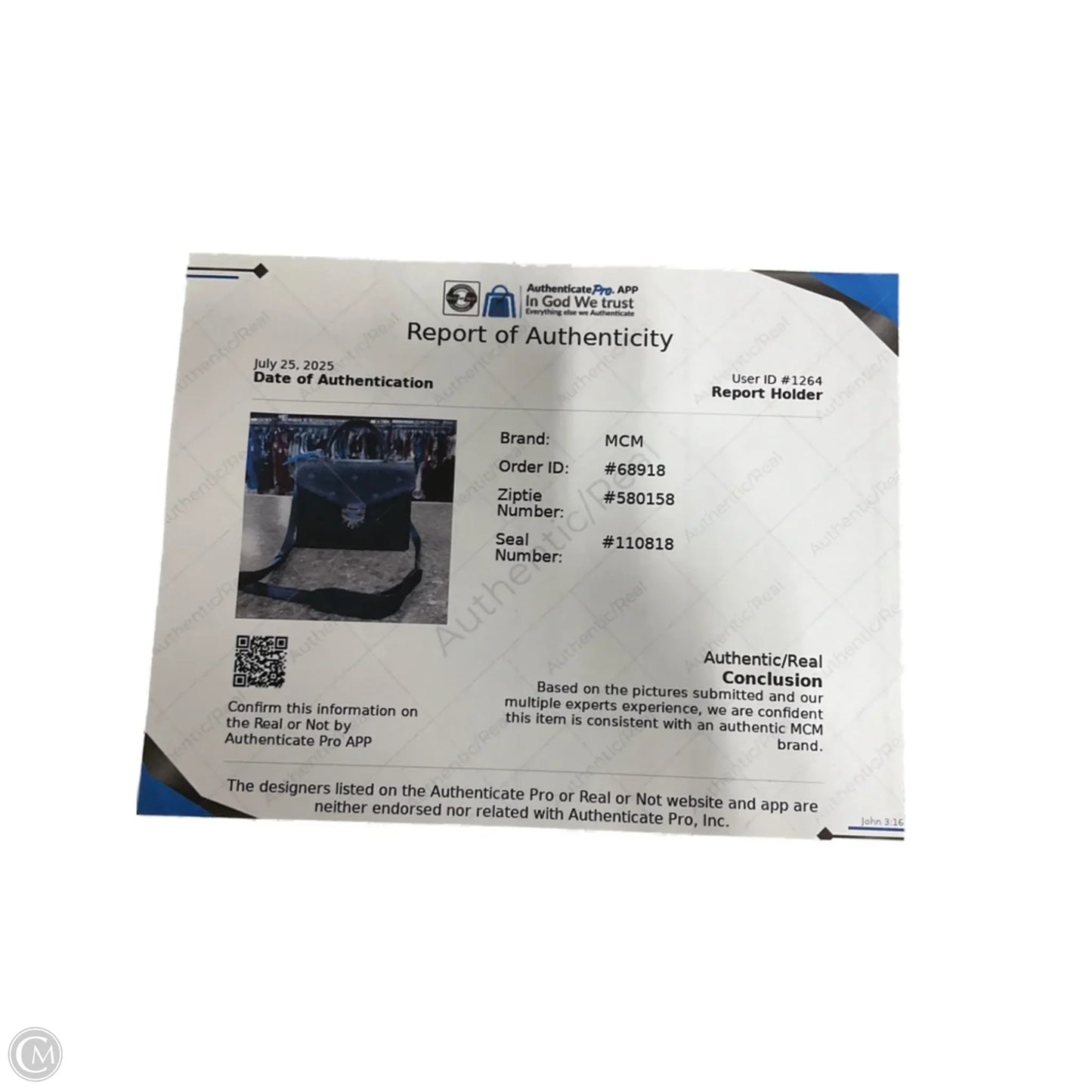 Crossbody Luxury Designer By Mcm, Size: Small