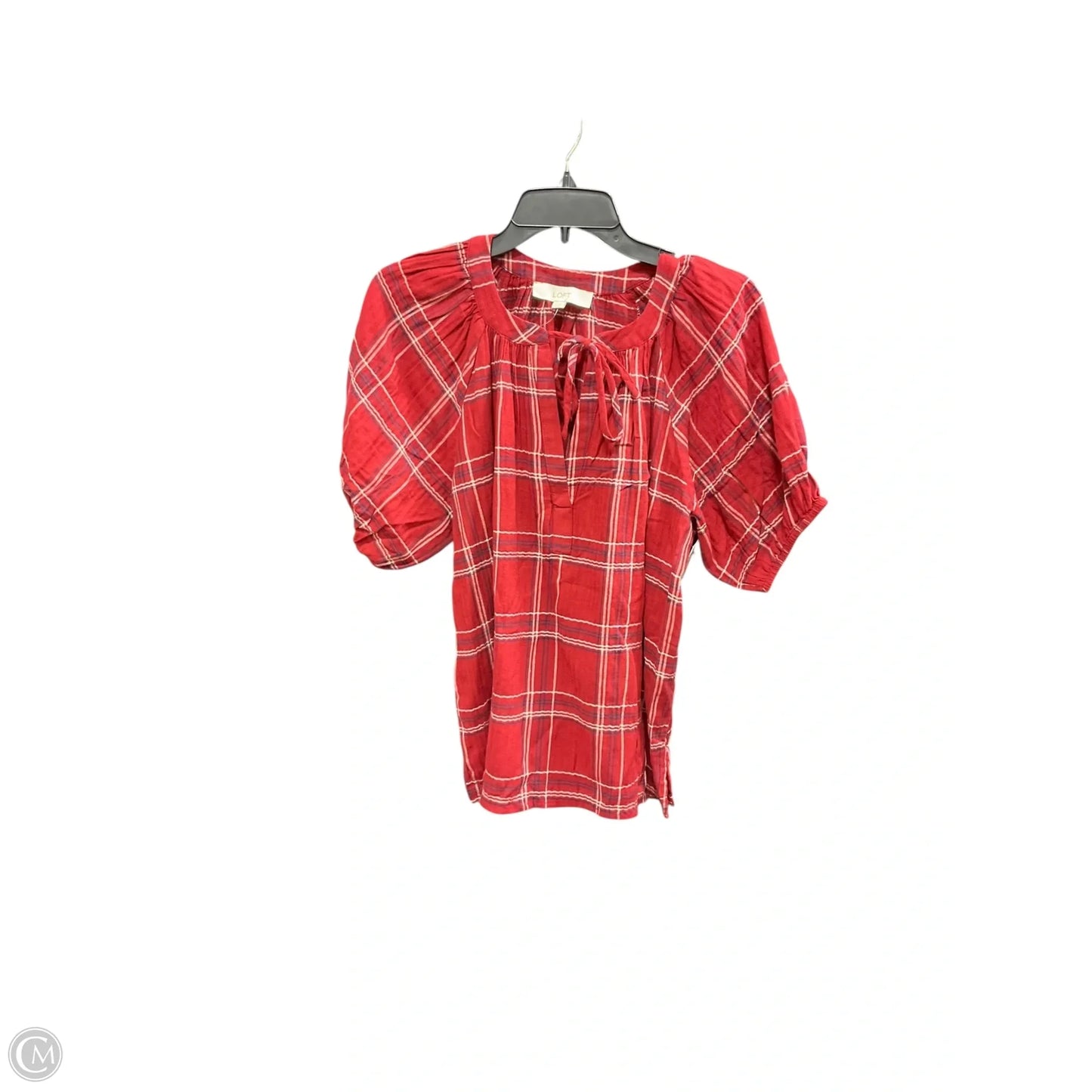 Top Short Sleeve By Loft In Red, Size: M