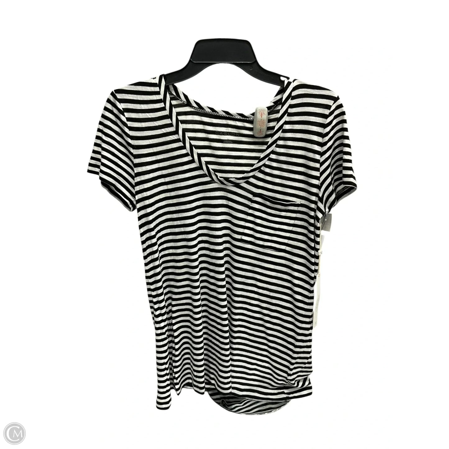 Top Short Sleeve By Caslon In Striped Pattern, Size: M