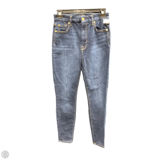Jeans Skinny By 7 For All Mankind In Blue Denim, Size: 4