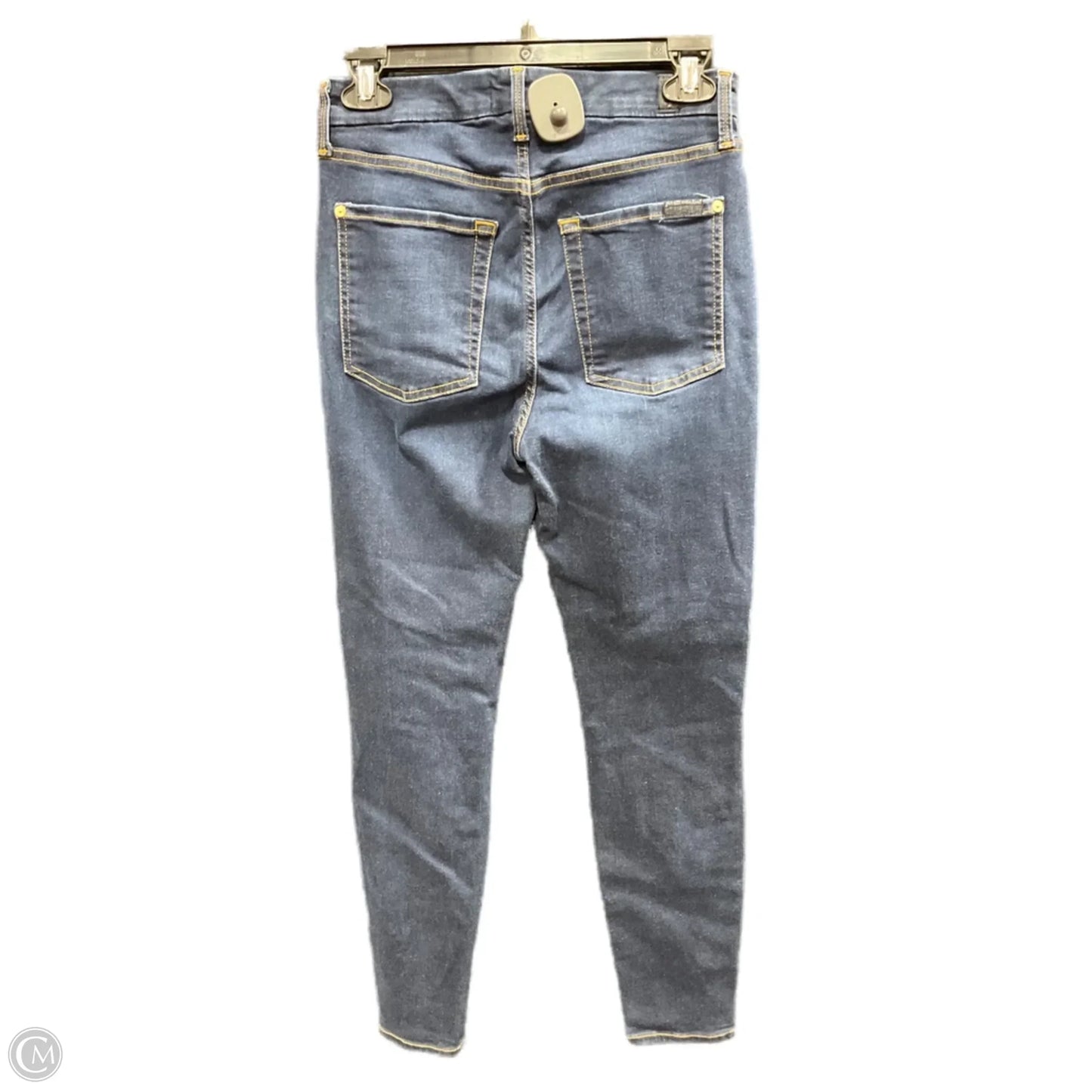 Jeans Skinny By 7 For All Mankind In Blue Denim, Size: 4