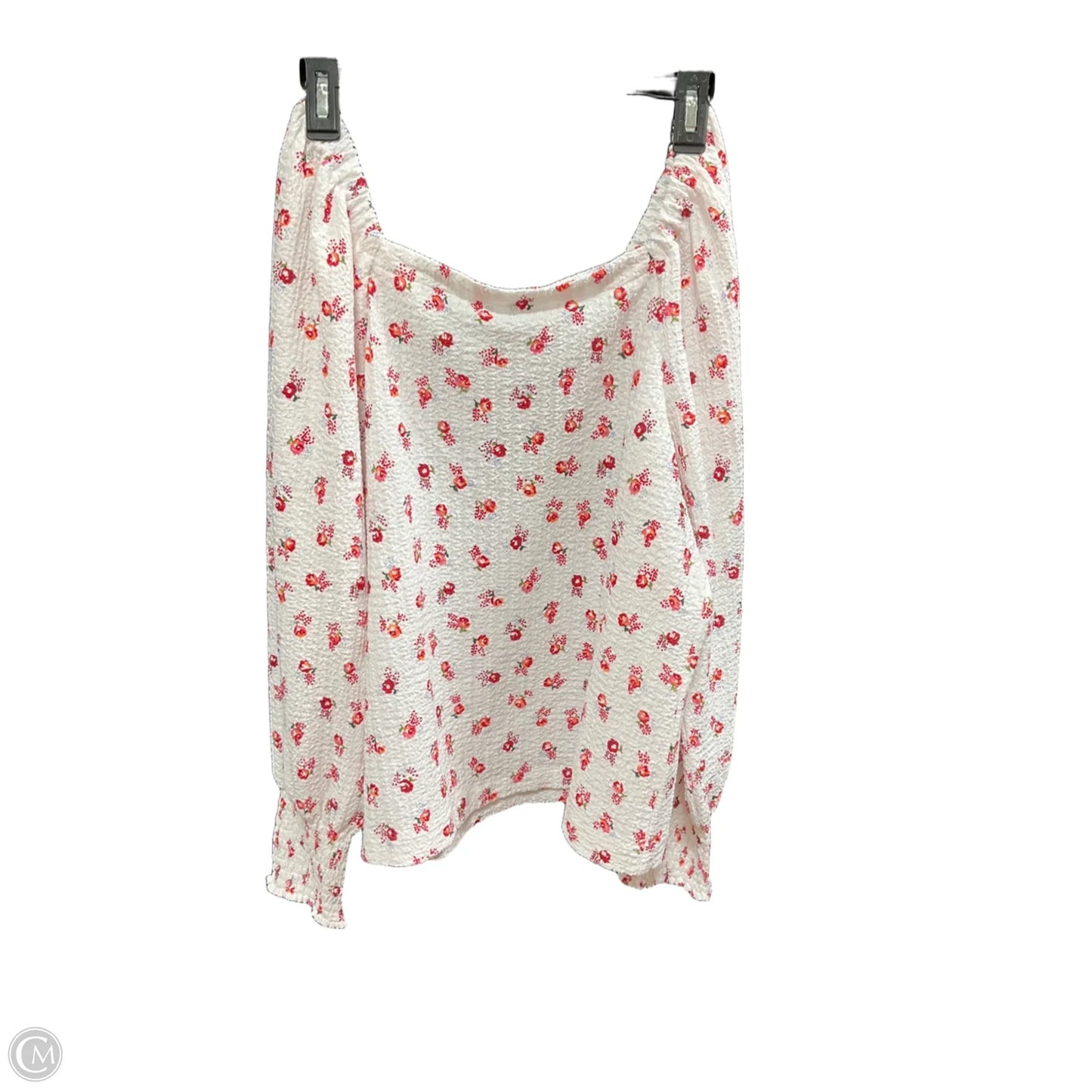 Top Long Sleeve By Loft In White, Size: L