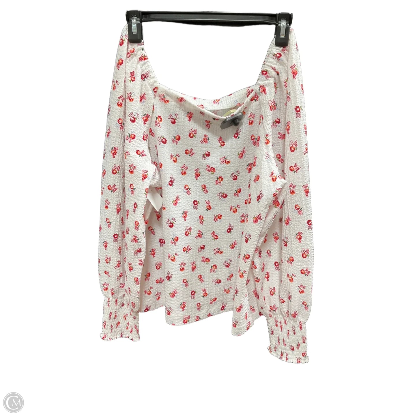 Top Long Sleeve By Loft In White, Size: L