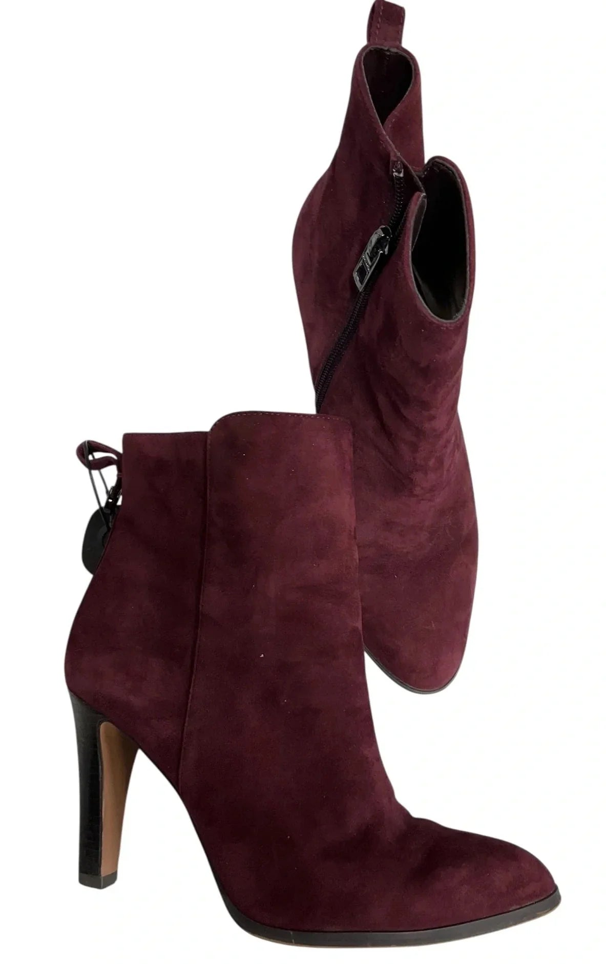 Boots Designer By Coach In Maroon, Size: 8.5