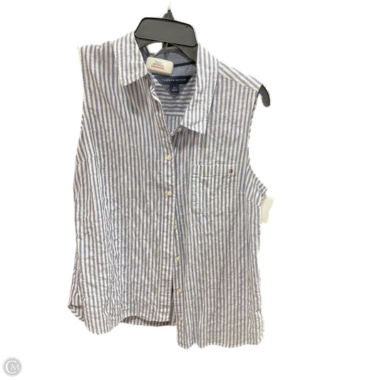Blouse Sleeveless By Tommy Hilfiger In Striped Pattern, Size: M