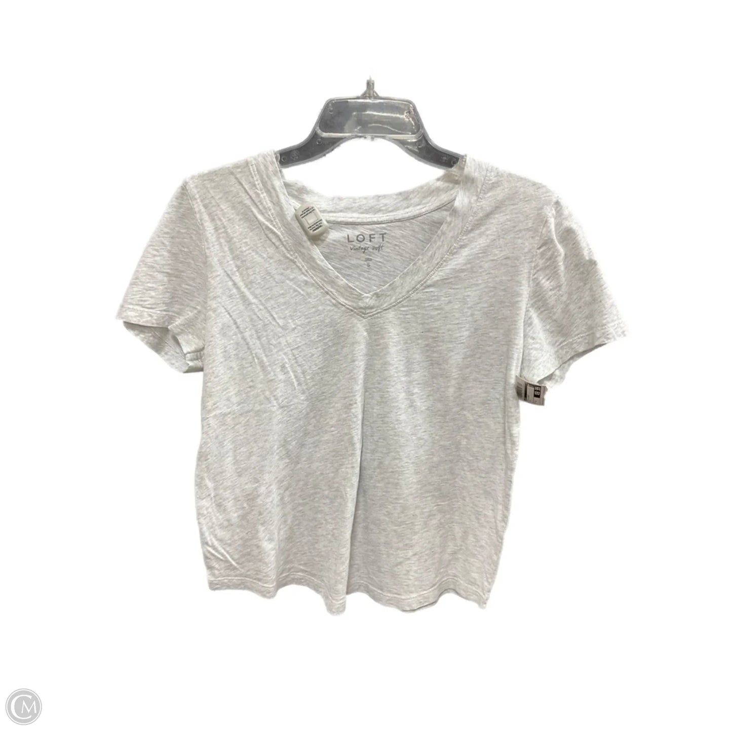 Top Short Sleeve Basic By Loft In Grey, Size: S