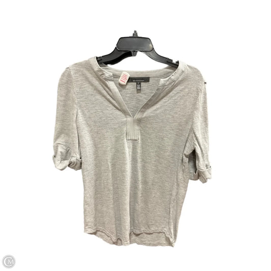 Top Short Sleeve By White House Black Market In Grey, Size: L