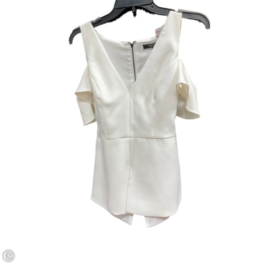 Top Sleeveless By Bcbgmaxazria In White, Size: S