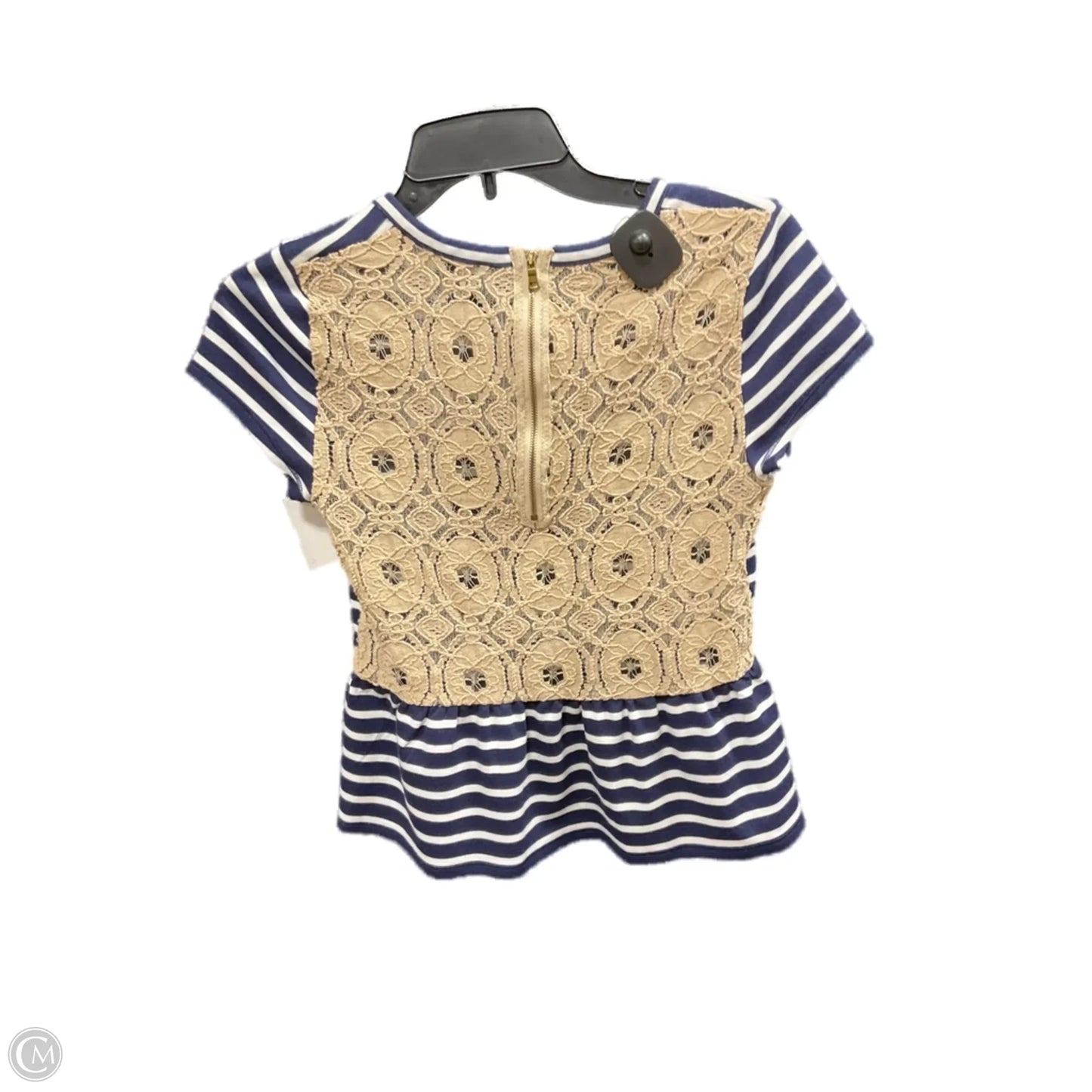 Top Short Sleeve By Rachel Roy In Striped Pattern, Size: S