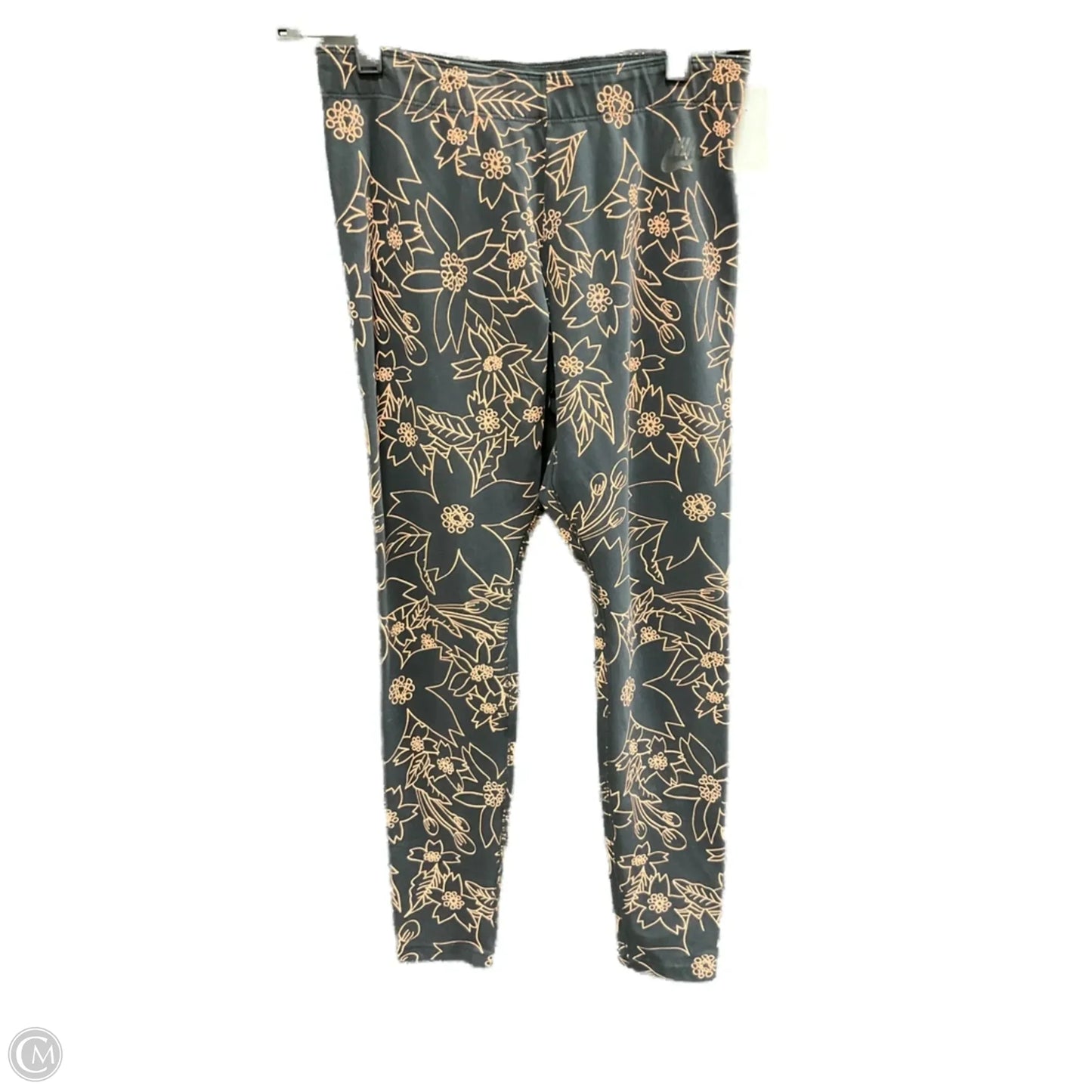 Athletic Leggings By Nike In Black & Gold, Size: M