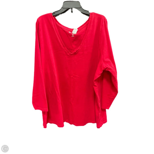 Top Long Sleeve By Romans In Red, Size: 3x