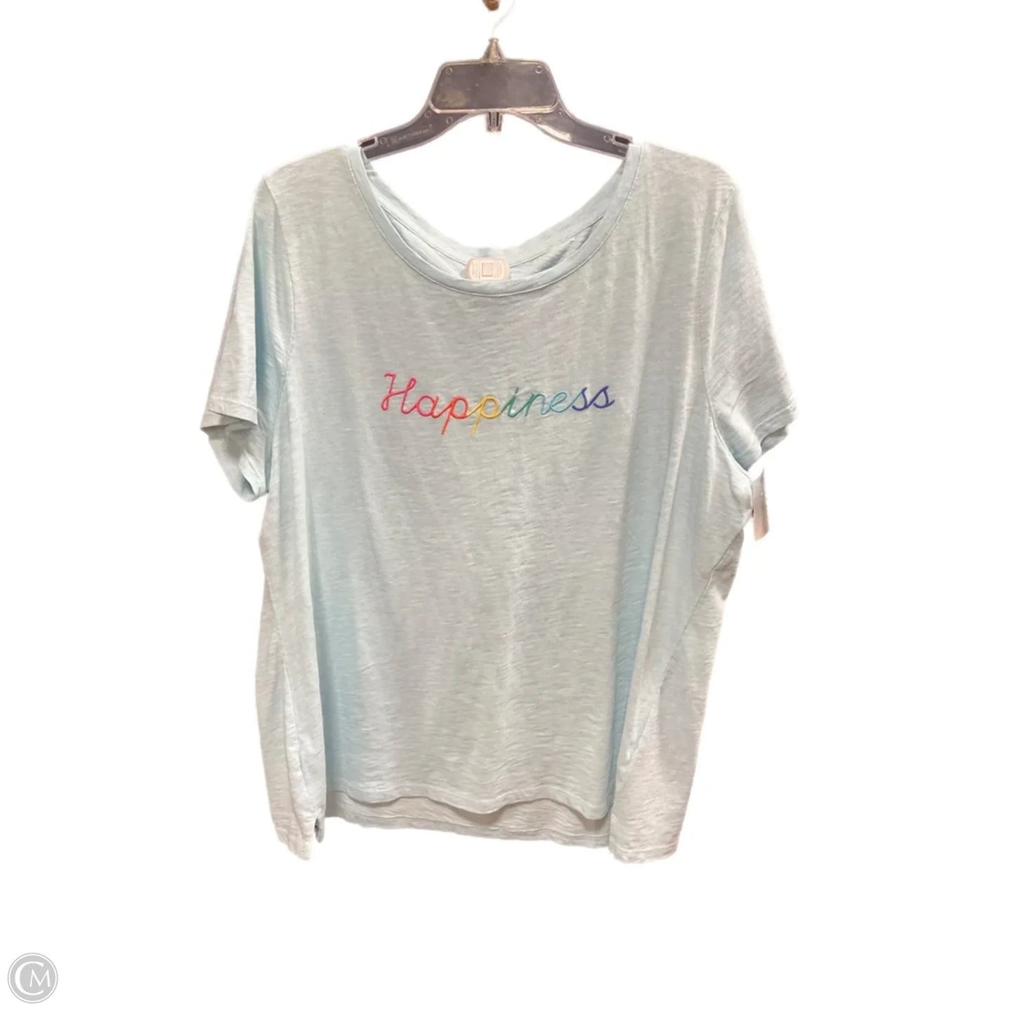 Top Short Sleeve By Talbots In Blue, Size: 2x