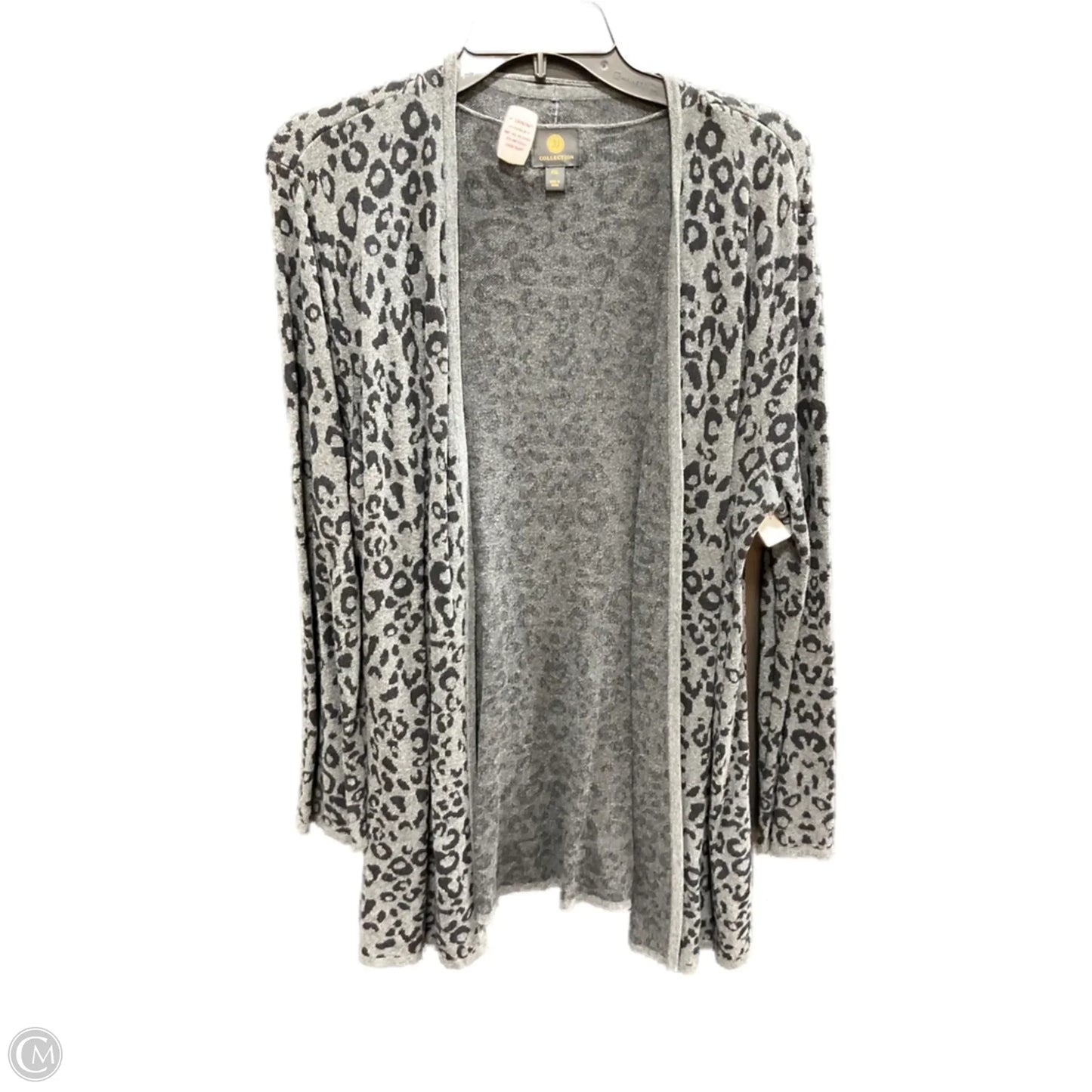 Cardigan By Jm Collections In Animal Print, Size: Xlp