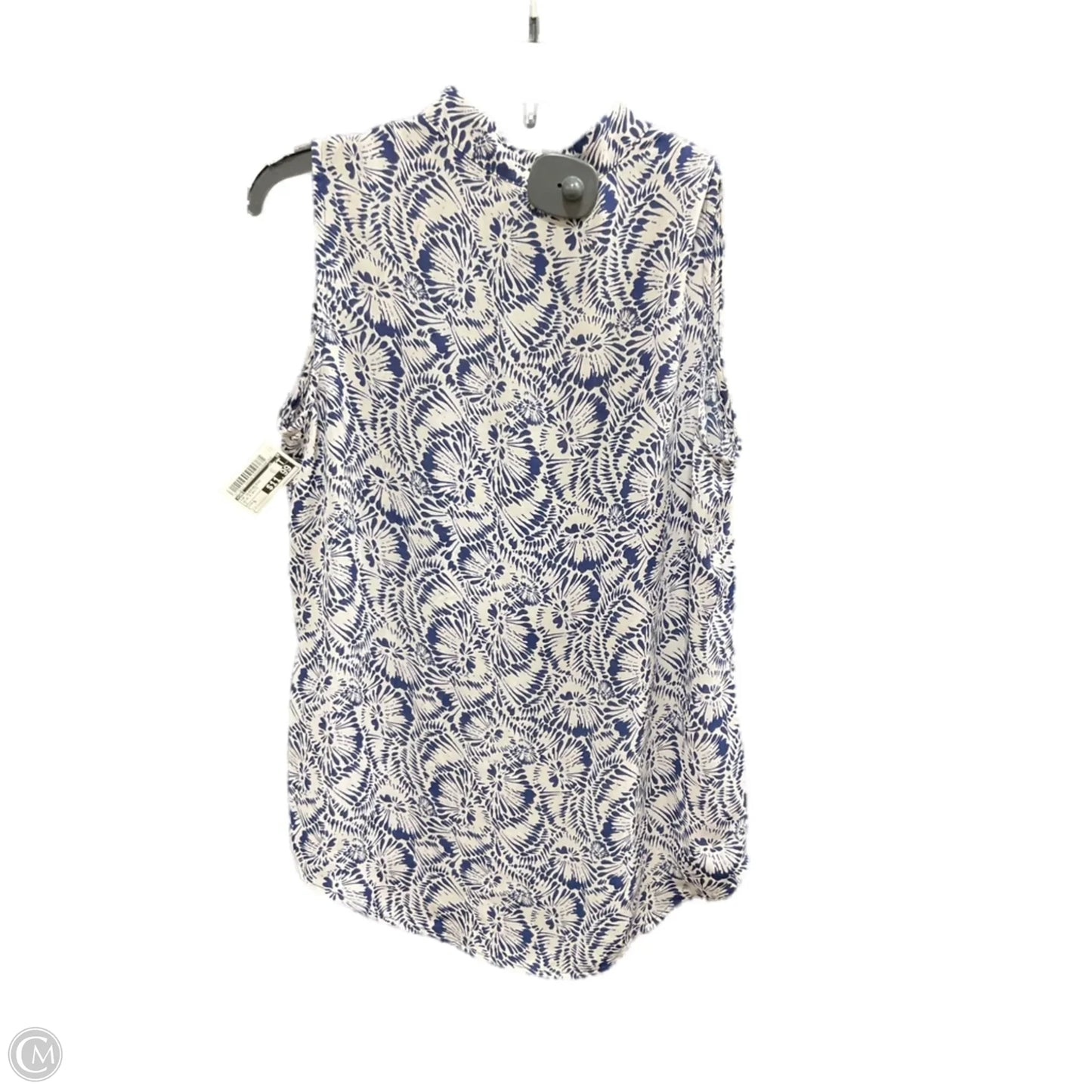 Top Sleeveless By Cabi In Blue & White, Size: S