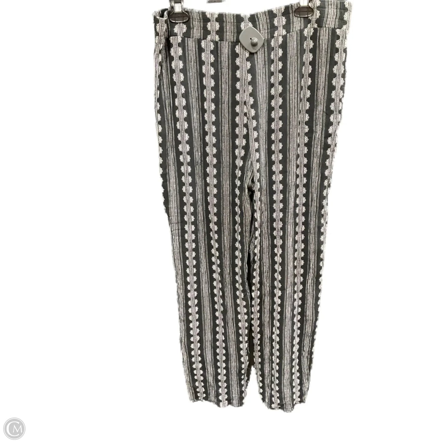 Pants Linen By Three Dots In Black & White, Size: Xl