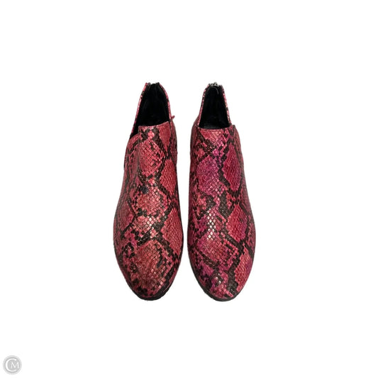 Boots Ankle Heels By Kenneth Cole Reaction In Animal Print, Size: 7