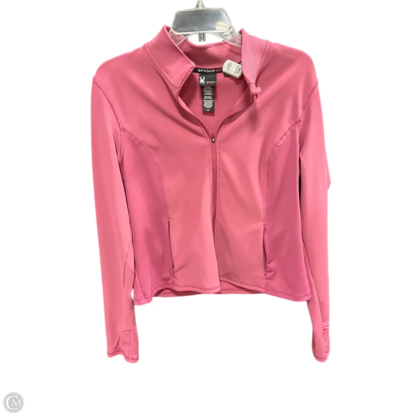 Athletic Top Long Sleeve Collar By Spyder In Purple, Size: L