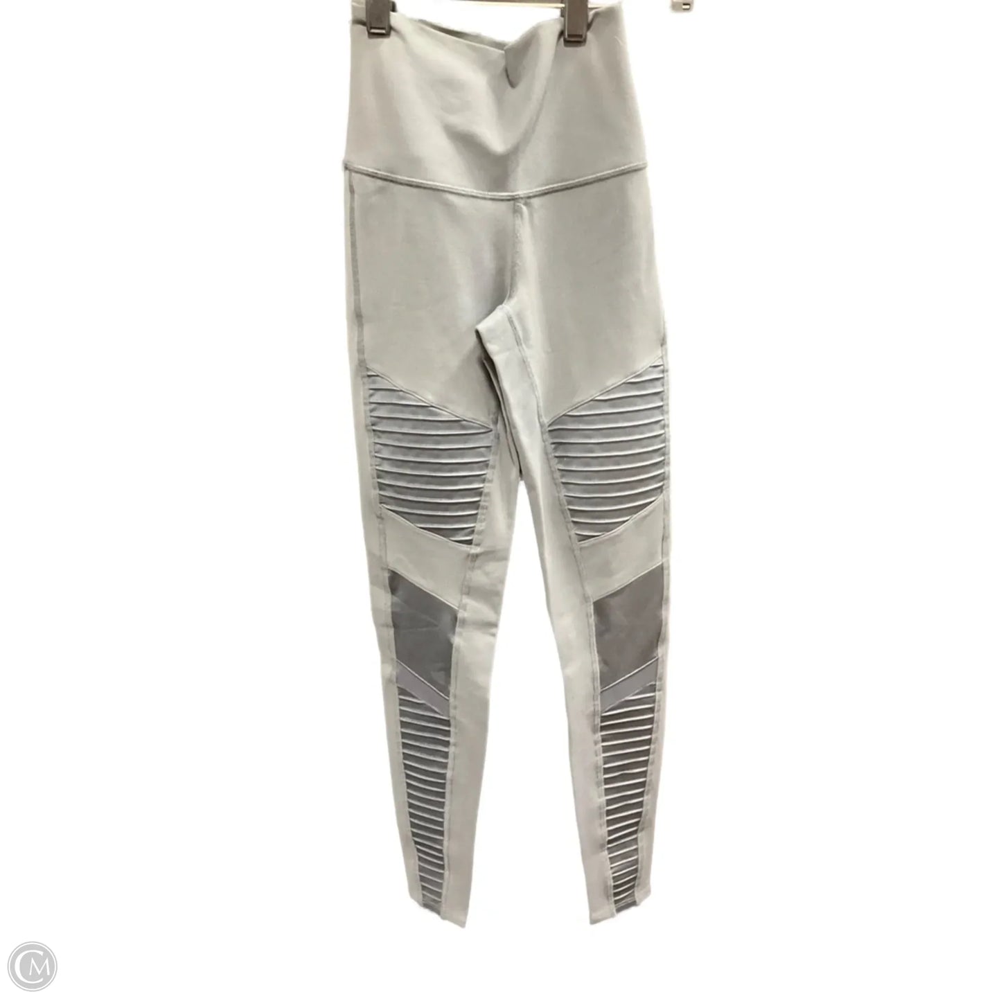 Athletic Leggings By Alo In Grey, Size: Xxs
