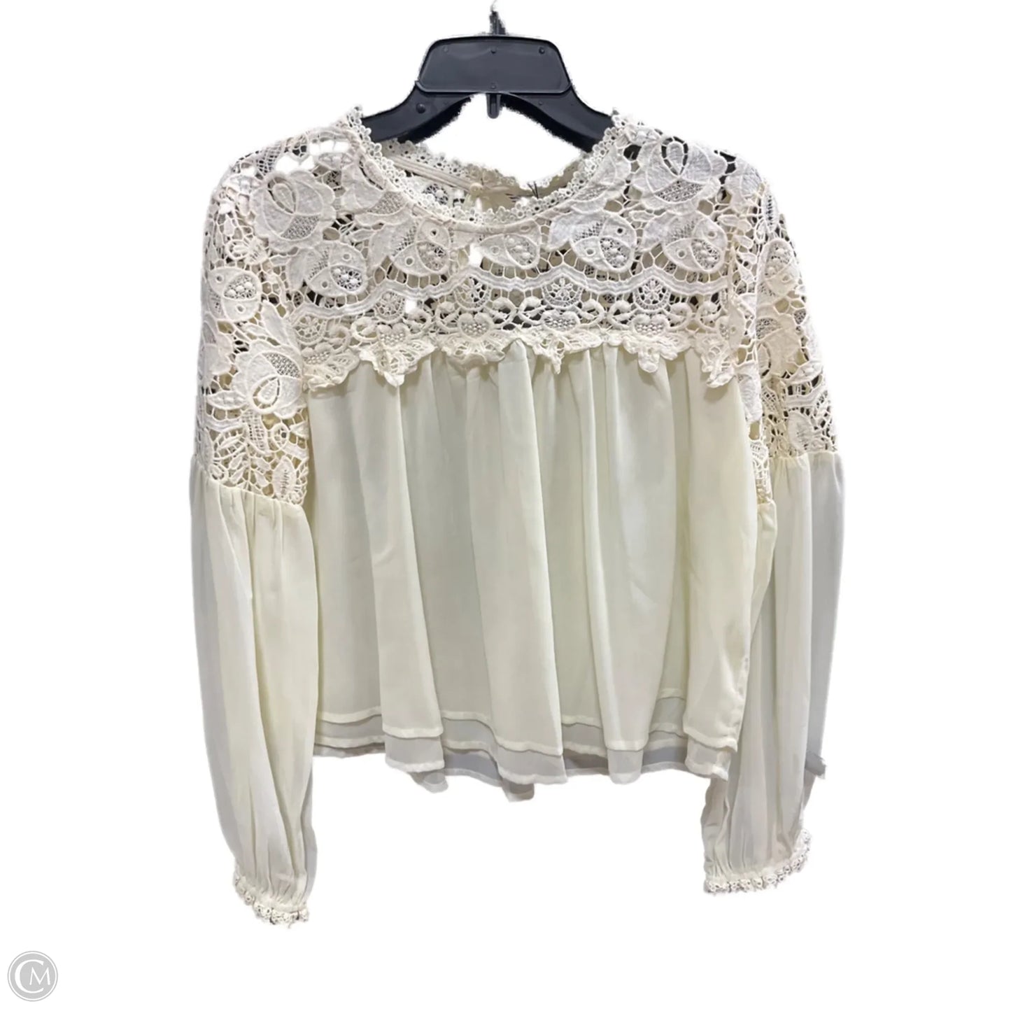 Top Long Sleeve By Strut & Bolt In Cream, Size: M