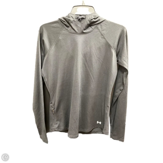 Athletic Top Long Sleeve Hoodie By Under Armour In Black, Size: S