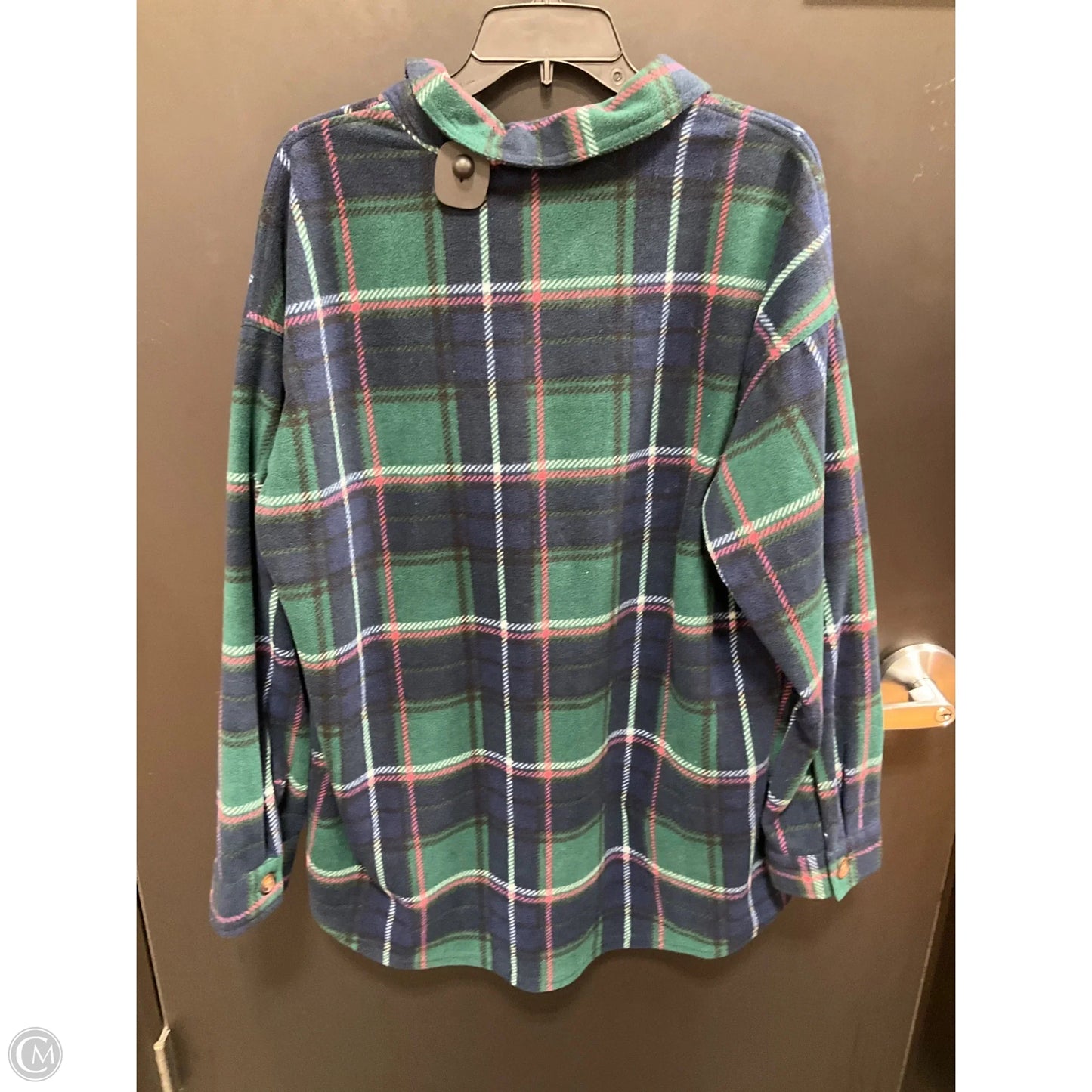 Jacket Shirt By Maurices In Green, Size: 1x