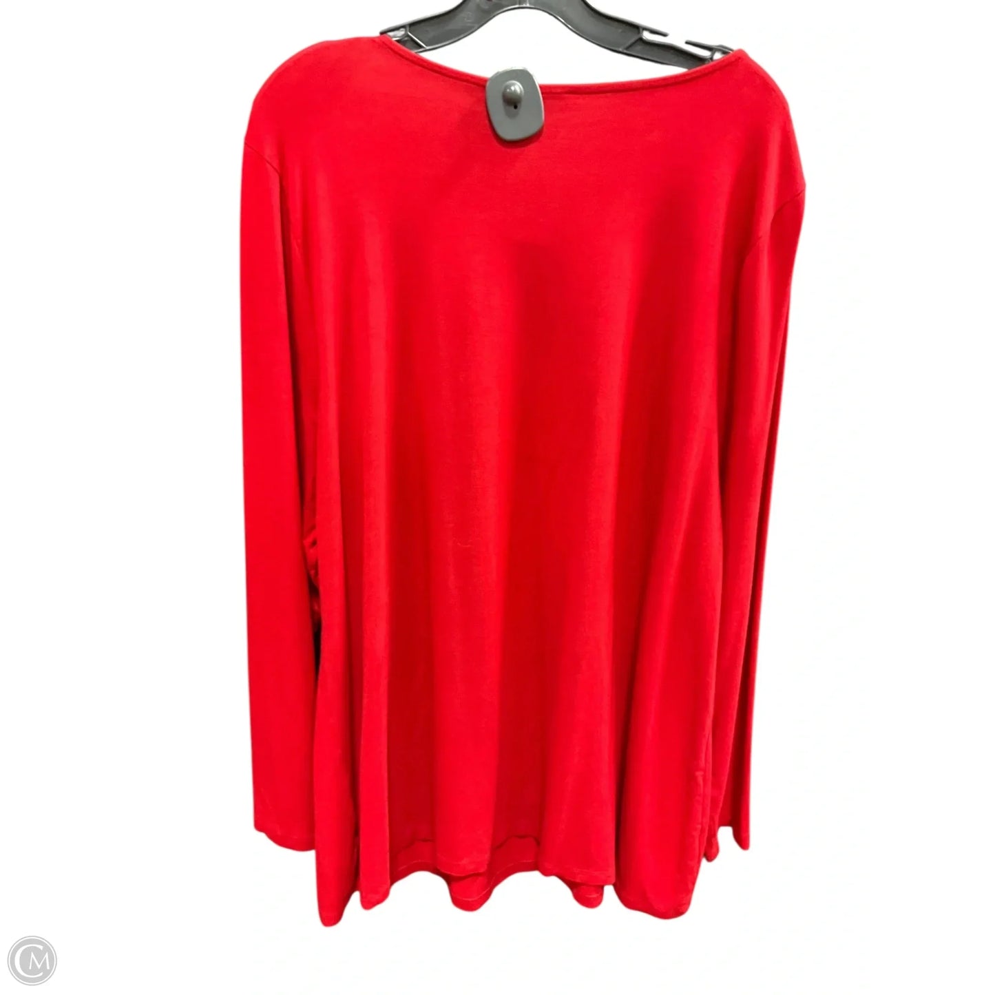Top Long Sleeve By Talbots In Red, Size: 3x