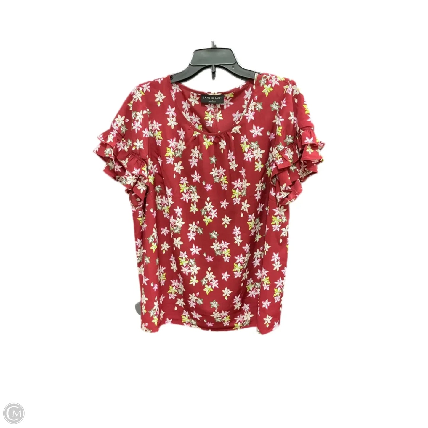 Top Short Sleeve By Lane Bryant In Red, Size: Xxl