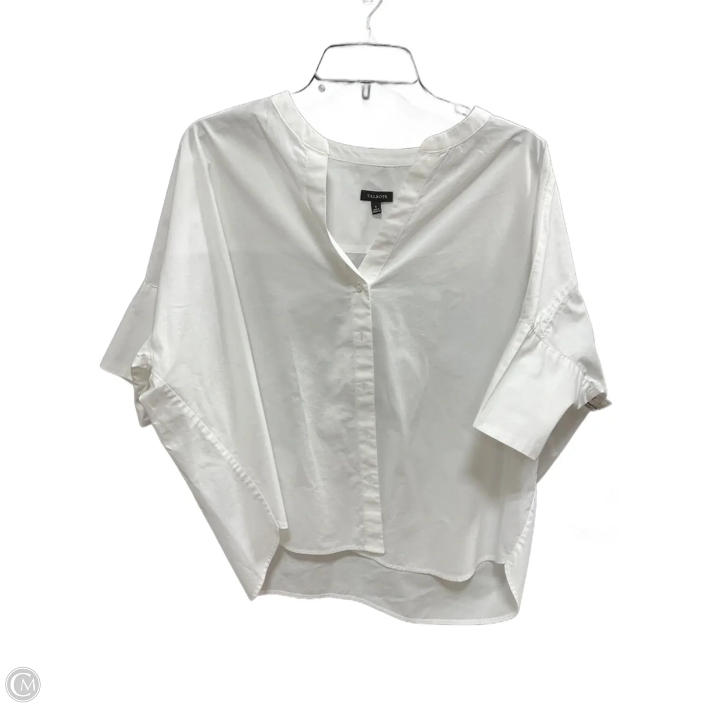 Top Short Sleeve By Talbots In White, Size: S