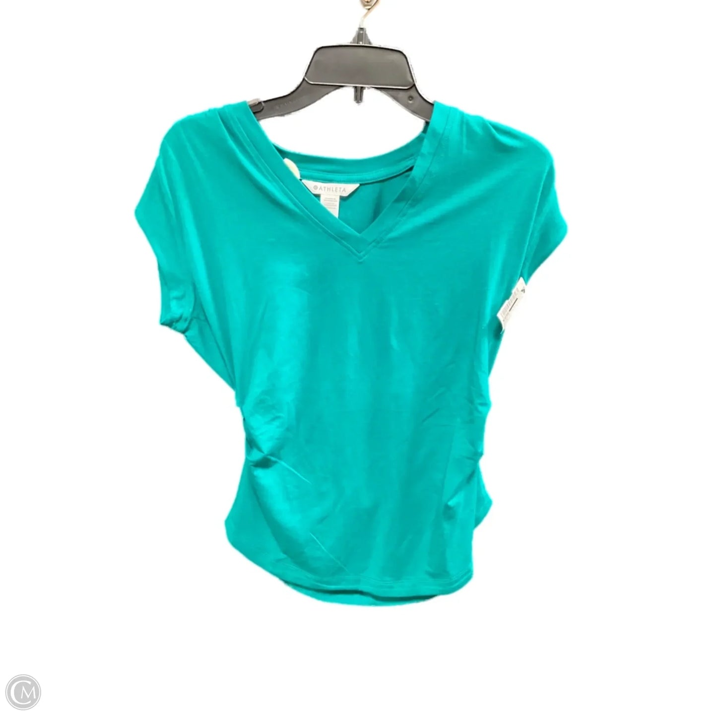 Athletic Top Short Sleeve By Athleta In Green, Size: S
