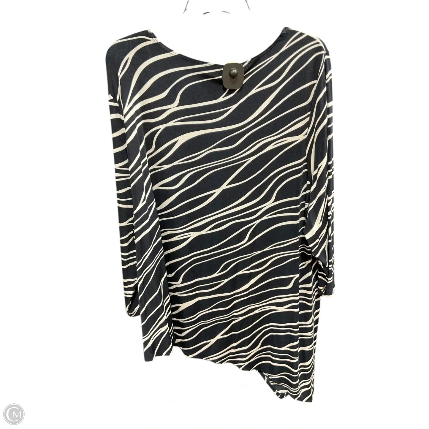 Top 3/4 Sleeve By Chicos In Navy, Size: Xxl