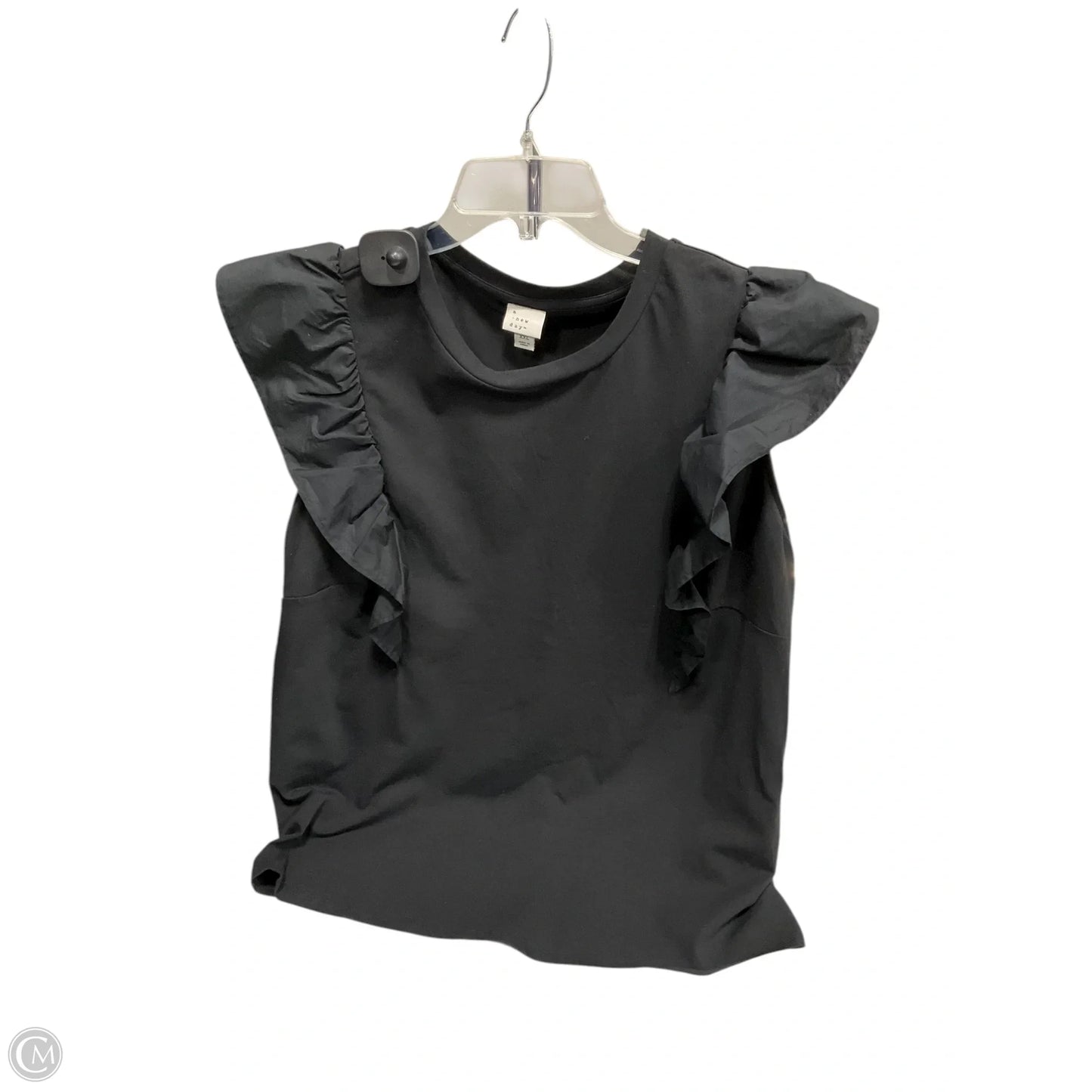 Top Short Sleeve By A New Day In Black, Size: Xxl