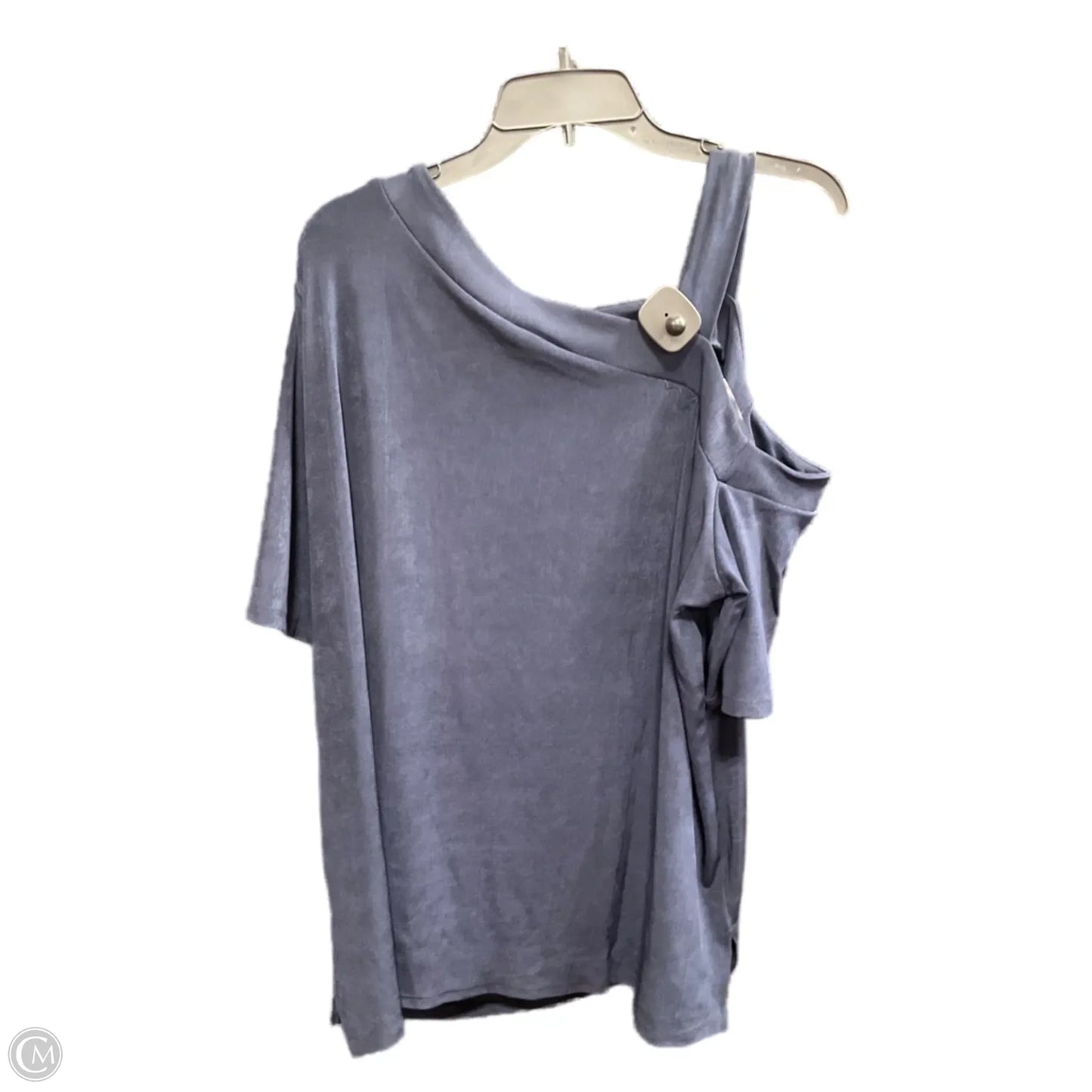 Top Short Sleeve By Chicos In Navy, Size: 3x