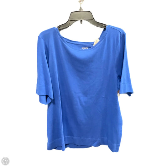 Top Short Sleeve By Chicos In Blue, Size: Xxl
