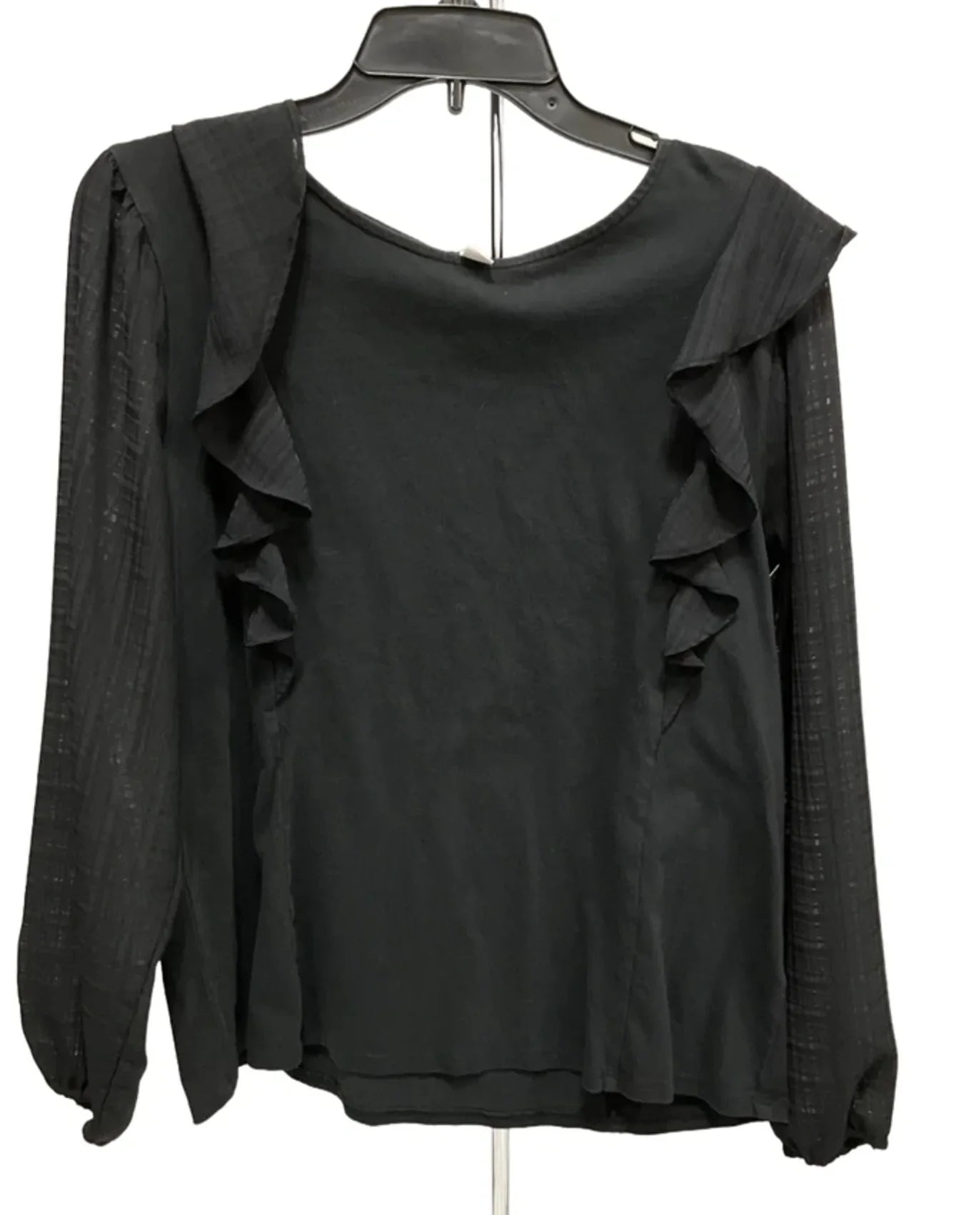 Top Long Sleeve By J. Crew In Black, Size: L