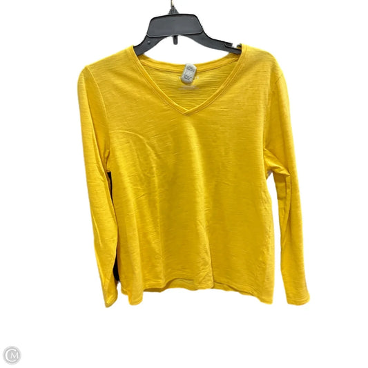 Top Long Sleeve By Talbots In Yellow, Size: Lp