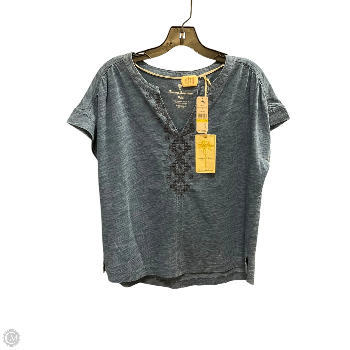 Top Short Sleeve By Tommy Bahama In Blue, Size: M