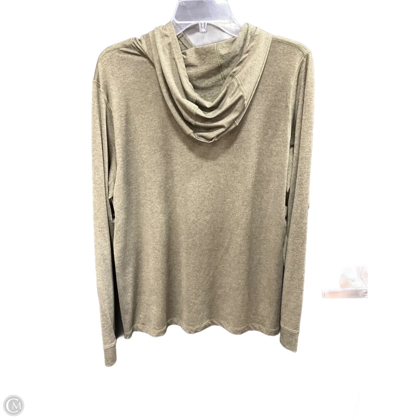 Athletic Top Long Sleeve Hoodie By The North Face In Green, Size: Xl